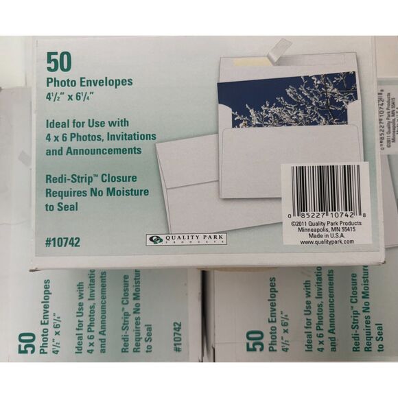 Bundle of 3 Boxes-Quality Park 50 ct. Redi-Strip 4x6" Photo Envelopes - Picture 3 of 5